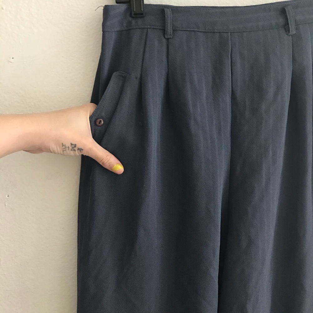 Vintage culottes high waisted blue